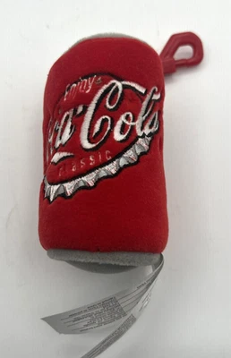 Vintage 4" Coke Plush Can, Key Ring, Backpack Clip-on Coke Collectible - Image 1 of 4