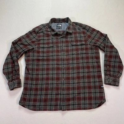 The North Face Flannel Shirt Men’s 2XL Button Up Long Sleeve Plaid Multicolor - Image 1 of 4