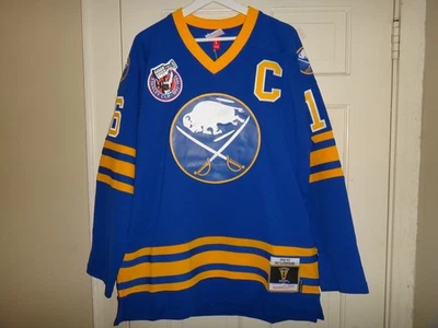 Men's Pat LaFontaine 1992-93 Mitchell & Ness Sabres Blue Line Player Jersey $200 - Image 1 of 4