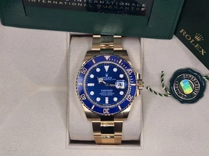 Rolex Submariner 126618LB Gold Oyster Bracelet with Blue Bezel - Picture 1 of 8