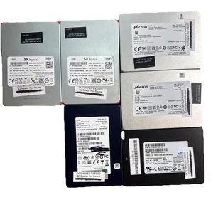 Loit of 6 Mixed Brands MICRON 256GB/240GB 2.5" SATA SSD MTFDDAK256TDL-1AW1ZABHA - Picture 1 of 4