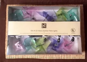 Set Of 10 Indoor/outdoor Patio String Lights Pinwheels By Linen 'n Things New - Picture 1 of 7