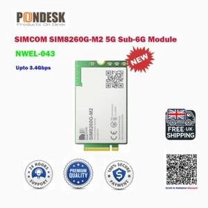 SIMCOM SIM8260G-M2 5G Sub-6G Module up to 3.4Gbps Global Version WWAN Module - Picture 1 of 3