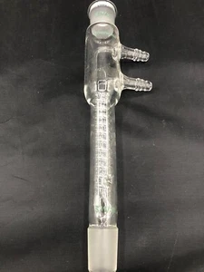 CHEMGLASS Glass 19/22 Joints 100mm Jacket Style A Reflux Condenser CG-1213-19 - Picture 1 of 9