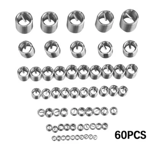 60 Pcs Helicoil Type Thread Inserts M3 M4 M5 M6 M8 Works With Thread Repair Kit - Picture 1 of 5