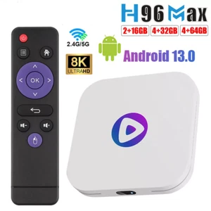 H96 MAX M1 Android 13.0 TV Box 16/32/64GB HD Media Player 8K 2.4G/5GHz WIFI WH - Picture 1 of 26