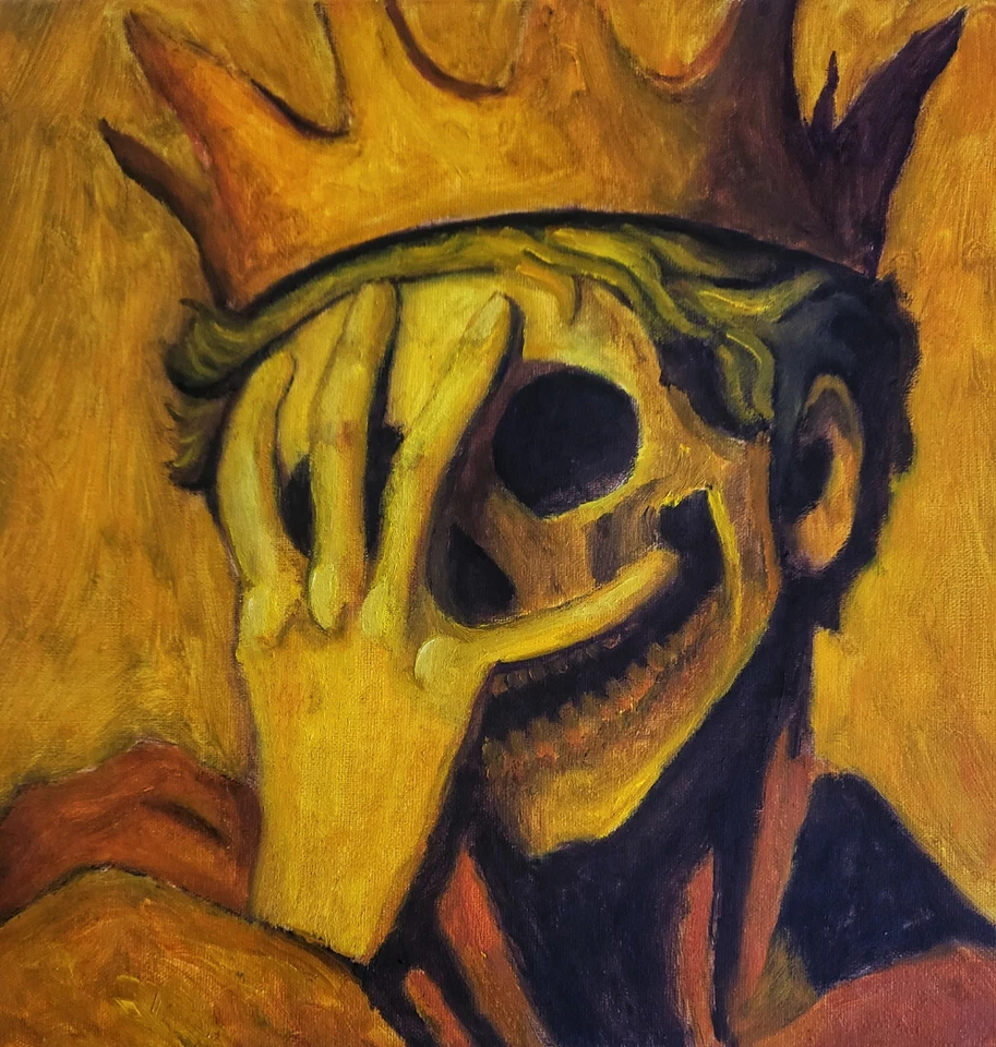 Rey en Amarillo XII - pintura al óleo original - directo del artista  Foto 1 de 1