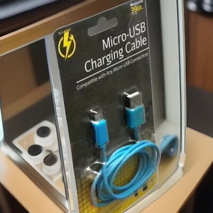 Charging Cable Universal Micro USB 39 Inch Blue Electronic Phone Accessories - Picture 1 of 12