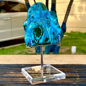 2.1LB Natural polyophthalmic Silicon malachite crystal gloss mineral specimen - Picture 1 of 12