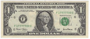 $1 2001 elegante billete de la Reserva Federal Atlanta Fr#1926-F - Imagen 1 de 2