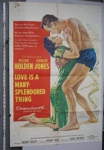 1955 Original Large Movie Poster Love Is A Many Splendored Thing William Holden - Picture 1 of 7