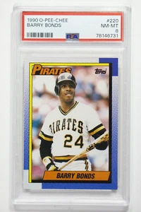 1990 O-Pee-Chee Barry Bonds #220 PSA 8 NM-MT - Picture 1 of 2