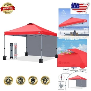 Durable 10x10 Water-Resistant Canopy Tent with Sidewall for Outdoor Comfort - Picture 1 of 11