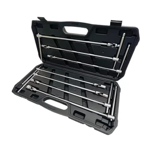 SET CHIAVI A T A SNODO 7 PEZZI CROMO VANADIO MIS,8-10-12-13-14-17-19mm X395mm.. - Foto 1 di 3
