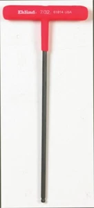 Eklind 61814 Red Alloy Steel SAE T-Handle Ball End Hex Key 7/32 x 9 L in. - Picture 1 of 5