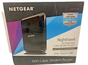 NETGEAR Nighthawk AC1900 4 Wireless-Wi-Fi 802.11ac Router - C7000-100NAS - Afbeelding 1 van 4