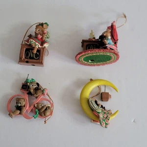 4 QVC Ornaments Rabbits, Bears, Mouse - Picture 1 of 11