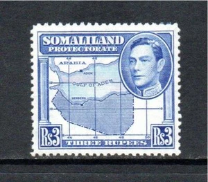 SOMALILAND M/M 1938 SG103 KGVI 3r BLUE - Picture 1 of 1