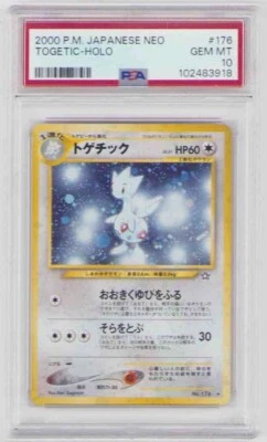 TOGETIC POKEMON JPN #176 PSA #9868415 GRADED GEM MINT 10  2000 - Image 1 of 2