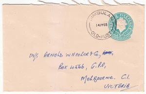Queensland Postmark DIMBULAH on 5d Embossed QEII Envelope to Stamp Dealer - Picture 1 of 1