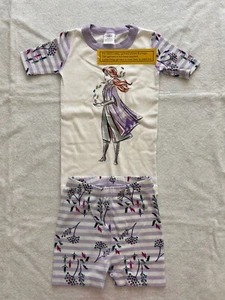 Hanna Andersson Frozen Girls 5 - Pajama Set Shorts Tshirt 100% organic cotton - Picture 1 of 3