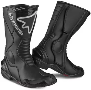 Saldi -60% Stivali STYLMARTIN DIABLO Blak Stivali Moto RacingTraspirantitouring - Afbeelding 1 van 9