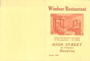 Windsor Restaurant High Street by Midsteeple Dumfries Schottland Flyer - Bild 1 von 2