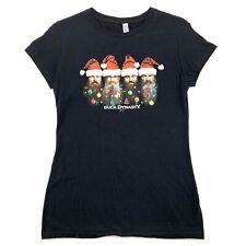 DUCK DYNASTY Womens Size XL Black Christmas T-Shirt