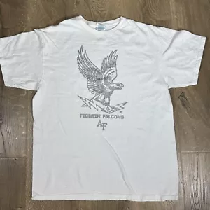 Mens Delta Pro Weight Air Force Fightin' Falcons White T-shirt Short Sleeve Sz L - Picture 1 of 9