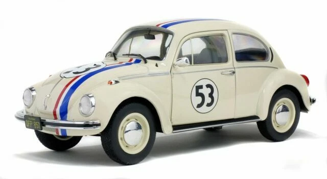 Solido S1800505 Volkswagen Beetle Racer53 1/18 Voiture de Course - Blanche