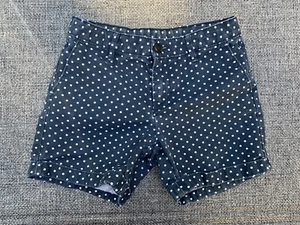 GIRLS GAP KIDS Blue WHITE POLKA DOT DENIM SHORTS SIZE 10 REGULAR - Picture 1 of 7