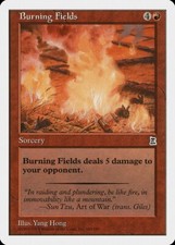 Burning Fields Portal Three Kingdoms NM Red Common MAGIC MTG CARD ABUGames
