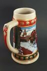 Budweiser Holiday Beer Stein Collection 1993 Christmas Clydesdale Anheuser Busch for sale