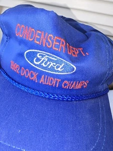 Sombrero de cuerda trasera con correa de cuero Ford 1992 vintage hecho en EE. UU. - Imagen 1 de 6