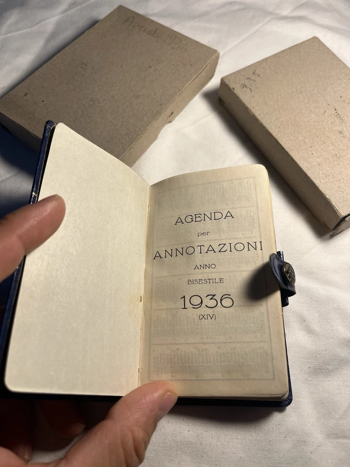 AGENDINA TASCABILE VINTAGE 1936 Ww2 - Immagine 1 di 4