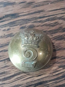 Victorian Army Button 2nd Queens Royal Regiment Of Foot 25 mm - Picture 1 of 2