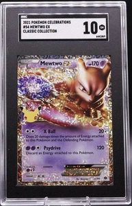 2021 Pokemon Celebrations Mewtwo EX Classic Collection SGC 10 GEM MINT 54/99 - Picture 1 of 2