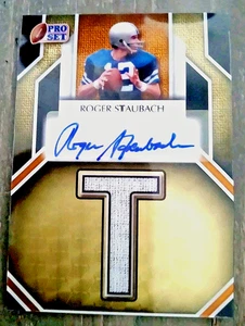2025 Leaf Pro Set Roger Staubach Auto #1/1 Letter "T" SS-RS2 - Picture 1 of 6