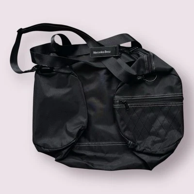 Mercedes-Benz Duffle Gym Bag Overnight Black Zip Up Sz Medium Racing F1 - Image 1 of 4
