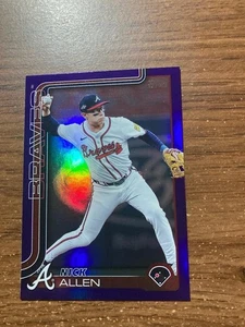 2025 Topps Update Purple Rainbow Foil Nick Allen #106 Braves (219/250) - Bild 1 von 1