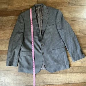 Size 42R - Lauren Ralph Lauren Men's Sport Coat Gray Blue Check Blazer #27701 - Picture 1 of 9
