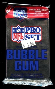 Juego profesional de fútbol americano Super Bowl 1990 paquete sin abrir - 8 tarjetas - Imagen 1 de 1
