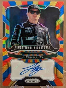 2022 Prizm Sensational Signatures Auto Rainbow SP 5/24 Justin Haley - Picture 1 of 1