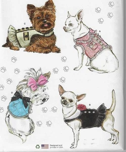 Ausgefallene Girlie Jacken für kleine Hunde ungeschnittenes Muster 9970 - Bild 1 von 1