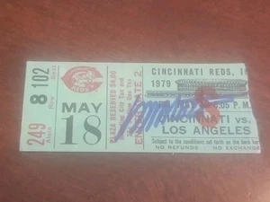 manny mota signed game ticket stub played los angeles dodgers 79 1979 autograph - Picture 1 of 1