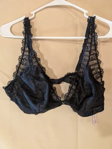 Sujetador VICTORIA'S SECRET de encaje XL negro inalámbrico sin forro B90 C90 D90 - Imagen 1 de 5