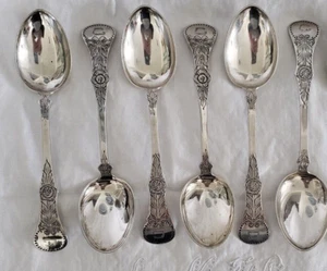 Solid Silver Kristensen Norwegian Dessert Spoons 830 Scarce - Picture 1 of 5