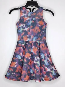 Kidpick Girls Size S 7/8 Multicolor Sleeveless Zip Up Crew Neck Polyester Dress - Picture 1 of 4