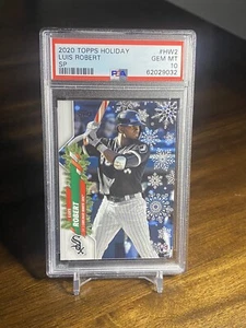 2020 Topps Holiday - Luis Robert - RC Candy Cane SP - #HW2 GEM MT PSA 10 - Picture 1 of 3
