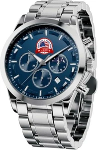 Reloj Cuarzo De Acero Inoxidable Pulsera Impermeable Cronógrafo Para Hombre - Picture 1 of 6